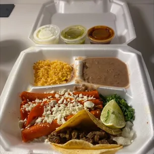 ##8 Plt. de Enchiladas plus taco
