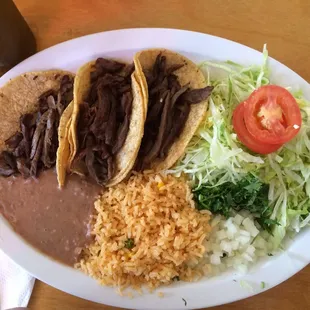 Fajita taco plate