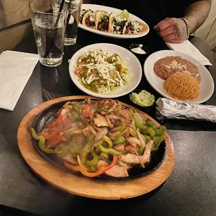 a plate of mexican food