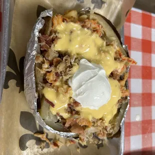 Seafood Stuffed Potato