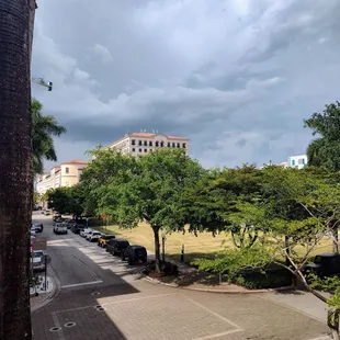 outside