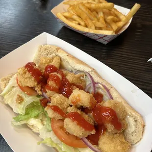 Shrimp poboy