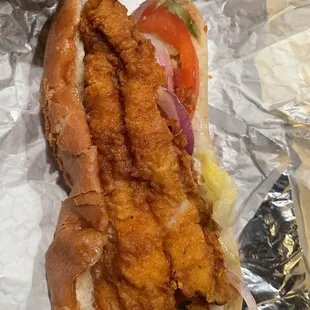 Catfish poboy