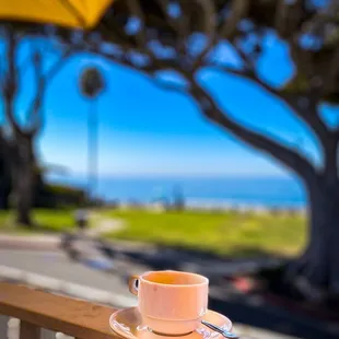 Morning coffee in Laguna beach