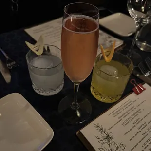 Cocktails and Moncontour Cremant de Loire Brut Rose NV France