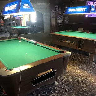 Pool tables ($0.50 per play)