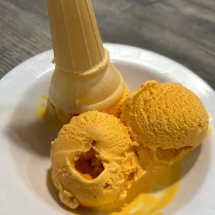 Desserts:  Lucuma ice cream and Picarones