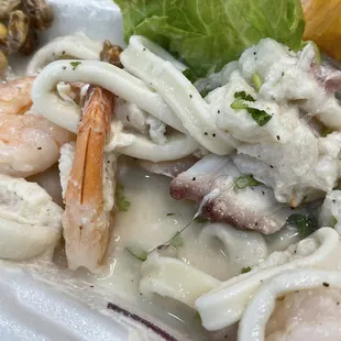 Ceviche Mixto + hair