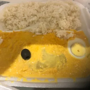Aji de Gallina w rice yummy