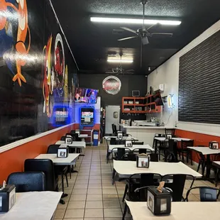 interior, sushi and sashimi