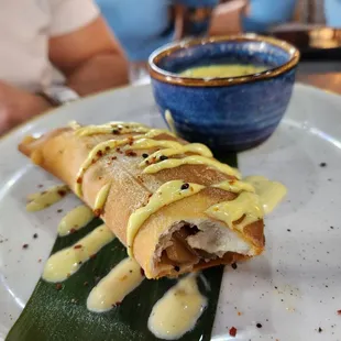 a plate of food on a table