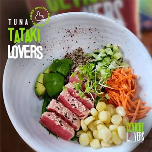 tuna and vegetables in a bowl