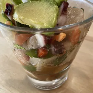 White fish ceviche with octopus