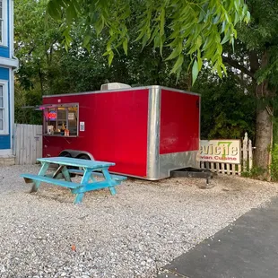 Food truck's hiding spot.