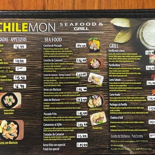menu, sushi and sashimi