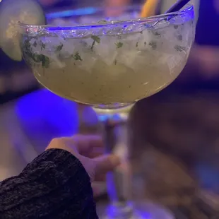 Mojito in a big glass. This is the best I&apos;ve ever tasted.