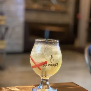 a glass of lemonade