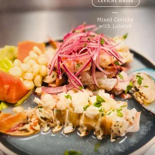 Ceviche Hause (Mixed Ceviche with Lobster)

 Order now at 305-763-8468 for delivery or pick up at 7101 Collins Ave, Miami Beach!