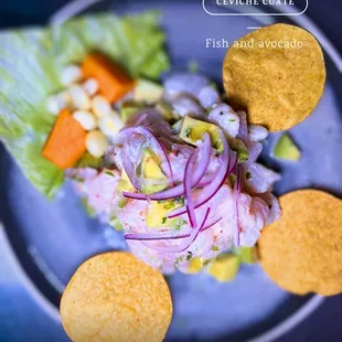 Ceviche Cuate (Fish and avocado)

 Order now at 305-763-8468 for delivery or pick up at 7101 Collins Ave, Miami Beach!