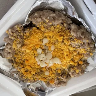 Steam pork patty with salted egg yolk