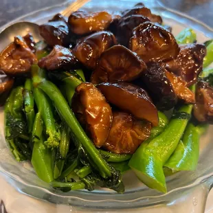 Custom Order: Chinese broccoli, black mushrooms