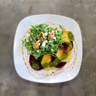 arugula salad with orange mint dressing