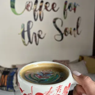 Lavender rainbow   latte