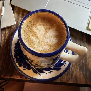 pistachio oat milk latte