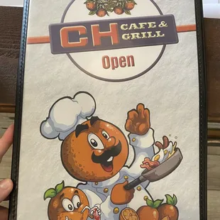 Menu cover