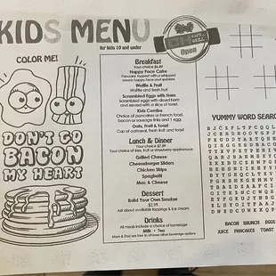 Kids Menu