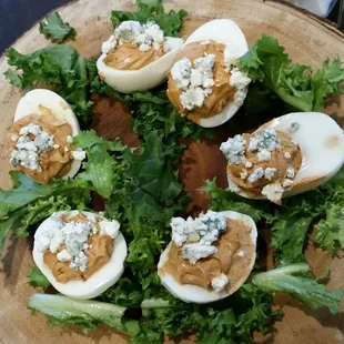 Chipolte gorgonzola deviled eggs