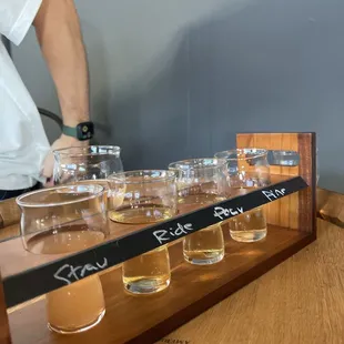 Cider flight 4 for $18