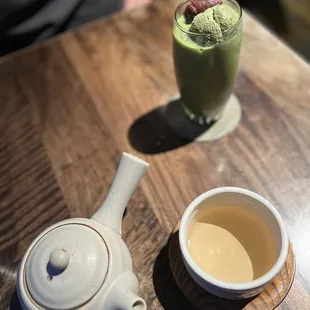 Tea, matcha latte