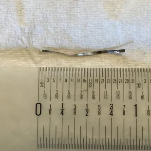 Metal found inside an egg roll.