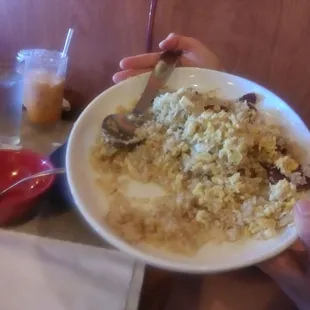 Dungeness fried rice w/ Chinese sausage