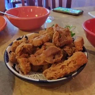 Fried pork belly appetizer