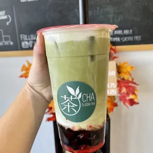 Strawberry Matcha Latte