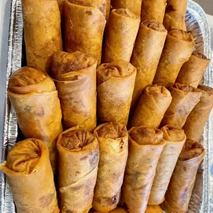 a tray full of rolls