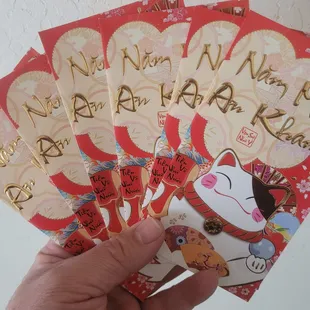 Vietnamese New Year red money envelope