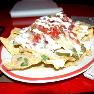 Awesome nachos- w/ jalapenos, jack cheese, and pico de gallo