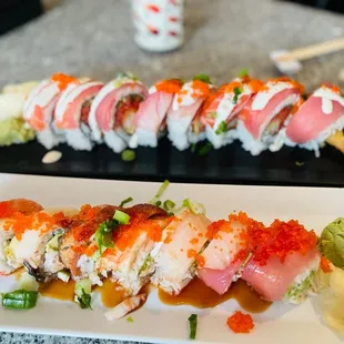 Rainbow roll and King Kong roll