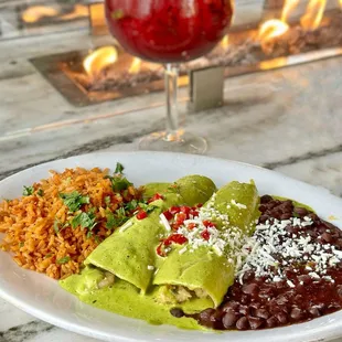 Crab &amp; Shrimp - creamy habanero pesto sauce cotija roasted red peppers