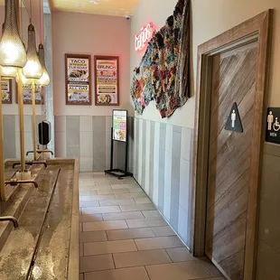 Bathroom area. The sink is on the outside which I thought was kind of cool.