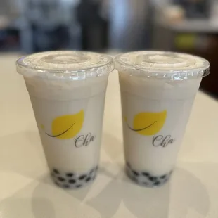 Honey Green Milk Tea with Boba