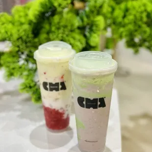 Coco avocado, matcha tornado