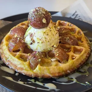 food, waffles