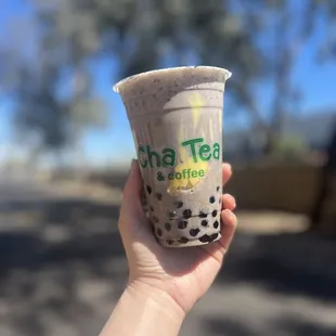 Oreo crème brûlée milktea