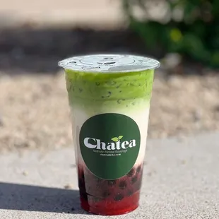 Strawberry Matcha latte