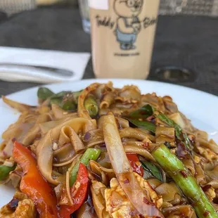 Lunch menu Drunken Noodles! Thai spicy