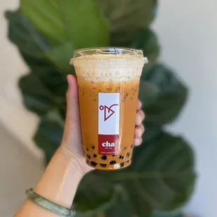 Cha Thai Milk Tea with boba